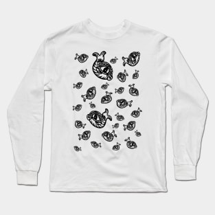 Fun fish design pattern Long Sleeve T-Shirt